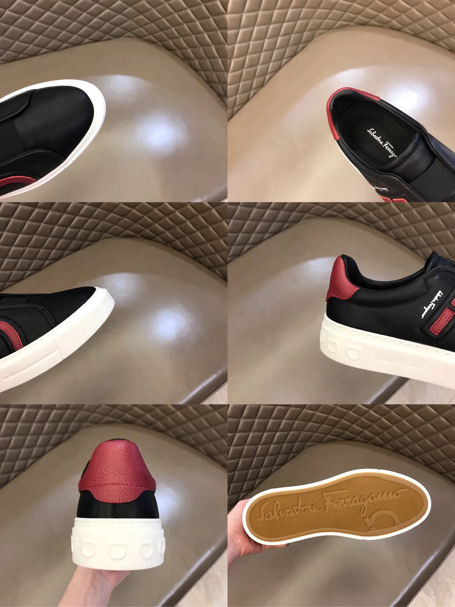 p400【Salvatore Ferraga**】New men's low-top casual shoes! Top-quality cow products, original lasts, made of imported cowhide, first-class texture, first-layer sheepskin lining! Original outsole! The details are exquisite and the style is versatile and upscale! Decorated with a three-dimensional Gancini logo, the back of the tongue and lace-up piping add a pop of color. The high-tech sole features a holographic pattern and Gancini details, making it ideal for a practical yet stylish everyday look. Code number 38-44 (45 can be customized)